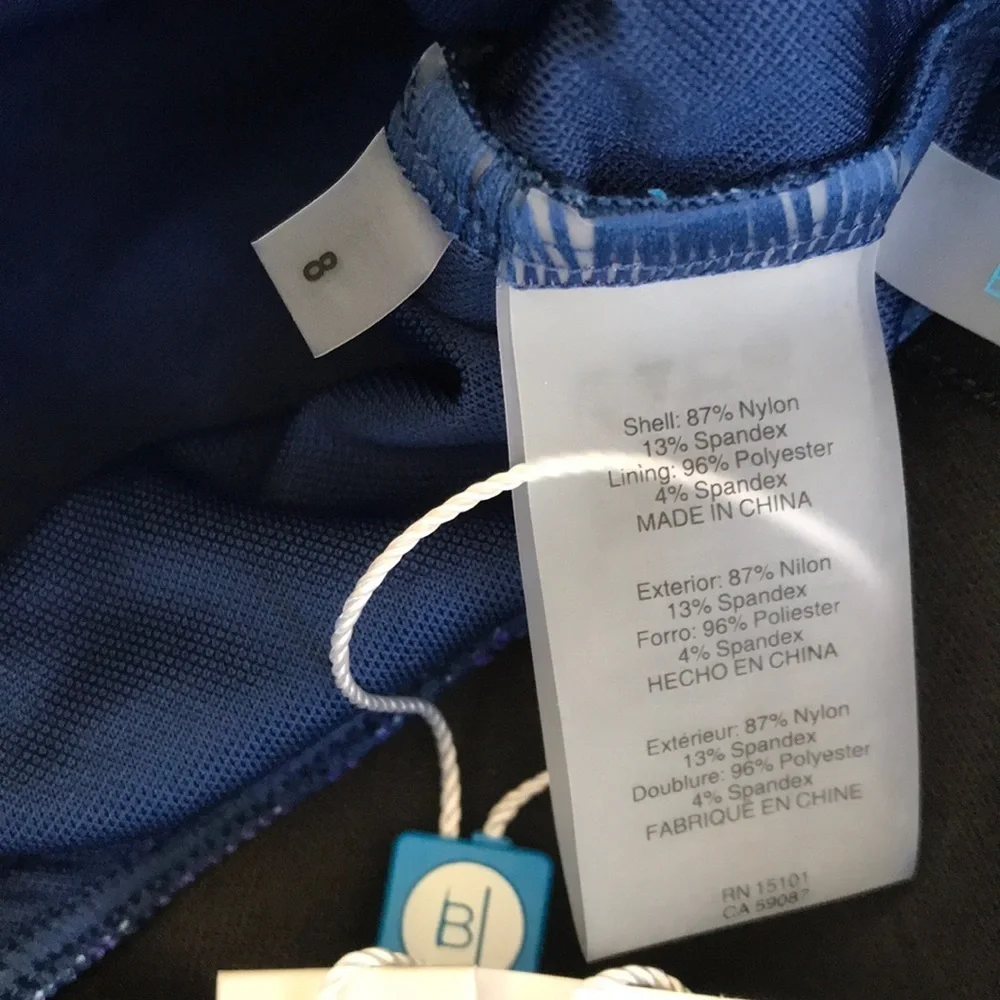 NWT! BLEU ROD Beattie size 8 strapless swimsuit